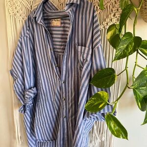 We The Free Navy and White Striped Shirt